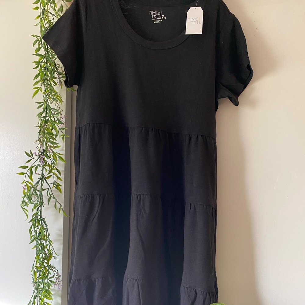 Black Tiered Knit Dress 🖤💣